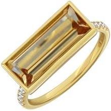 Bony Levy Baguette Statement Ring in 18K Yellow Gold /Citrine at Nordstrom Rack, Size 6.5