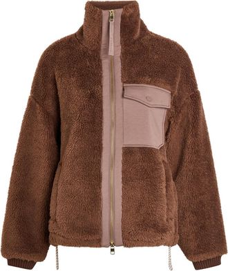 Varley Lowell Panelled Fleece Jacket - Brown - S (UK8-10 / S)