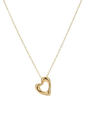 Argento Vivo Open Heart Pendant Necklace in Gold at Nordstrom