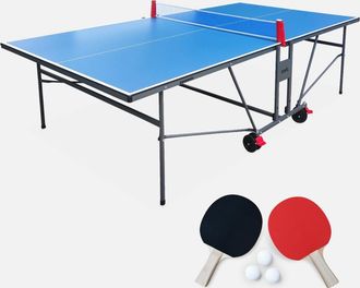 Sweeek Mesa De Ping Pong Interior Plegable Con 2 Raquetas Y 3 Pelotas, 274cm