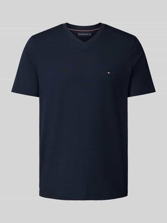 Tommy Hilfiger Regular Fit T-Shirt aus reiner Baumwolle in Marine, Gr&ouml;&szlig;e M