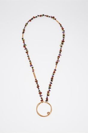 Bimba & Lola Matte Stones Pendant in Burnt Orange at Nordstrom