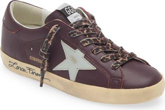 Golden Goose Super-Star Sneaker in Plum/Aquamarine at Nordstrom, Size 6Us