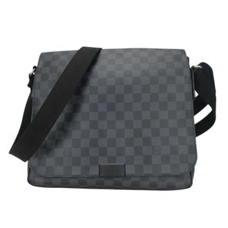 Louis Vuitton Black Gray Damier Graphite Shoulder Bag (Pre-Owned)