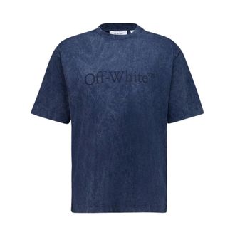 Off-white Bookish Mar Skate T-Shirt - male - Off White - T-Shirts - Blue - XS - Tops