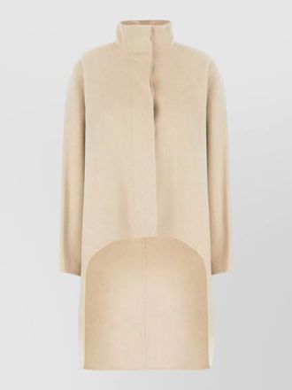Alaia cashmere asymmetric high-neck coat