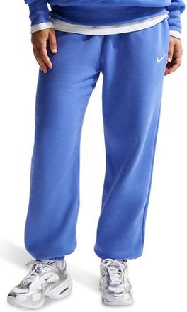 Nike Womens Phoenix HR OS Pants - Lt Medium Blue/Sail Size XXL