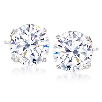 Ross-Simons CZ Stud Earrings in 14kt White Gold