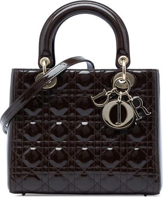 Dior Pre-owned Dior Medium Patent Cannage Lady Dior Ladies BGXQPSXO7V38LXA0