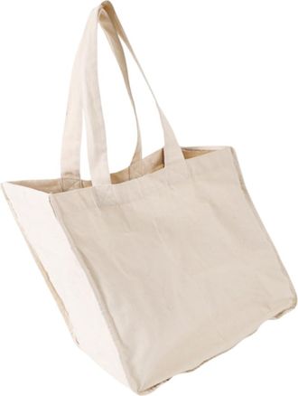 Cabilock Large Capacity Cotton Grocery Bag Portable Canvas Tote with Double Handles Reusable Shopping Handbag for Travel Beach Picnic and Daily Use