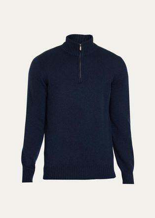 Cesare Attolini Mens Cashmere Half-Zip Sweater