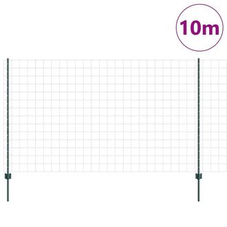 Berkfield Home Green Euro Fence with 5 U Posts Green 1, 4x10 m Steel