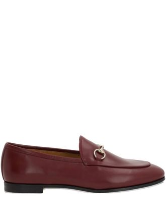Gucci Leren loafers met kenmerkend Horsebit-detail - Rood