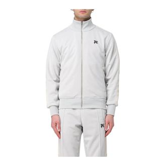 Palm Angels Heren, Sweatshirts & Hoodies, Grijs, Maat: S Poliester