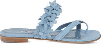 Manolo Blahnik Fiosa sandals - women - Suede/Kid Leather/Calf Leather/Nappa Leather - 40 1/2 - Blue