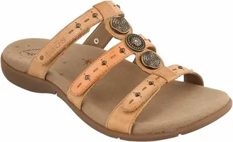 Taos Womens Festive Slide Sandals In Honey Multi