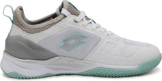 Lotto Mirage 200 Tennisschoenen Wit/Blauw - Dames - Sneakers - Wit - 40 1/2 EU - Nylon - Schoenen