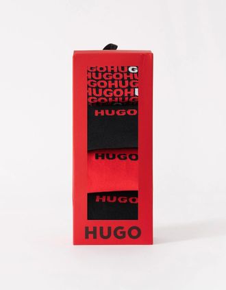 HUGO BOSS Mens HUGO Mens 4 Pack Tortuga Sock Gift Set - Black 001 - Size: 6/6.5/7.5/7/11/10/8/8.5/12/9.5/9/11.5/10.5