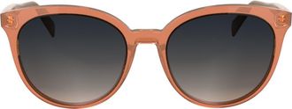 Longchamp Heritage 55mm Gradient Round Sunglasses in Orange at Nordstrom