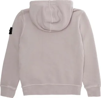 Stone Island Logo-Patch Cotton Hoodie - Pink