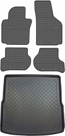 OEM Volkswagen Golf V Kombi Del 2003.10.2008. Juego - Alfombrillas De Goma Para Coche + Alfombrilla Para Maletero