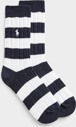 Polo Ralph Lauren Womens Stripes and twists socks
