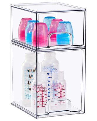 Sorbus Stackable Acrylic Set Of 2 Storage Drawers