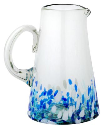 10 Strawberry Street Bahia Handblown Mexican Glass Pitcher