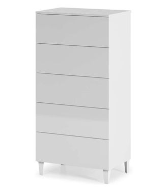 F.R.S. Frs - Sifonier 5 Cajones Pekin Acabado Blanco 117 Cm(alto)61 Cm(ancho)40 Cm(fondo)