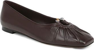 Vince Dany Leather Flat in Ganache at Nordstrom, Size 5.5