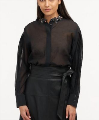 Tanya Taylor Womens Milton Top In Black