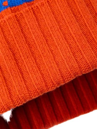 Gucci Womens Gg Monogram Wool Beanie Blue Accessories > Beanies & Hats