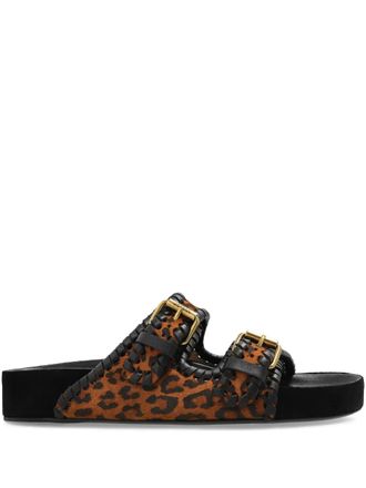 Isabel Marant Sandali Lennyo leopardati - Arancione