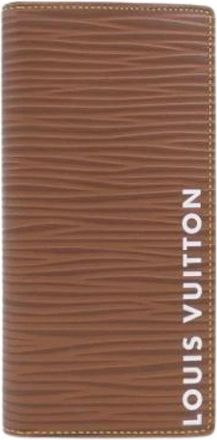 Louis Vuitton Pre-owned Lange portemonnee (bi-fold) - Dames - Vintage Accessoires - Bruin - ONE Size - Leer - Vintage