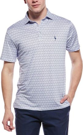 Tailorbyrd Tailorbyrd Floral Chain Printed Performance Polo Shirt