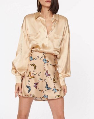 Cami NYC Belkis Charmeuse Bodysuit In Soy
