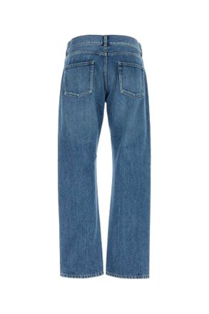 The Row Womens Denim Fima Jeans Mediumindigo Exterior: Cotton