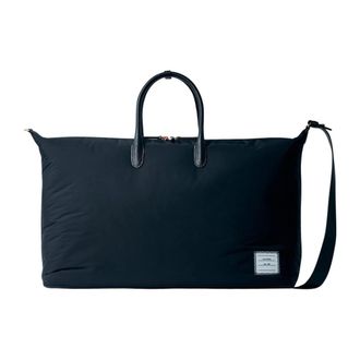 Thom Browne Weekend Bags, male, Black, Size: ONE SIZE Logo Patch Duffle Bag