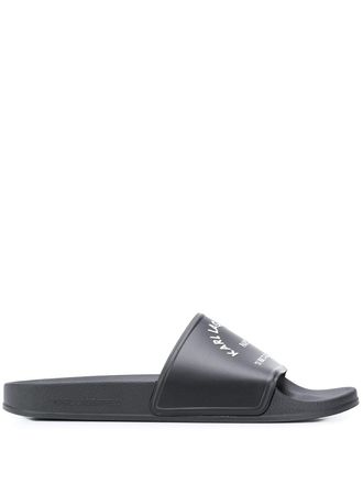 Karl Lagerfeld Slides Rue St. Guillaume con stampa - Nero