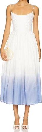 Sau Lee Henley Dress In Sky Ombre