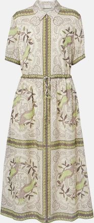 Tory Burch Printed silk and cotton midi dress