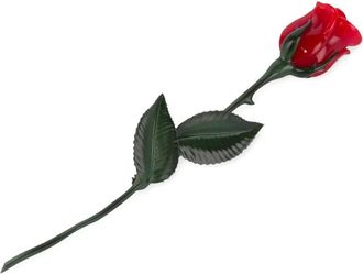 Moschino Broche met roos - Rood