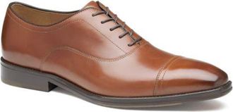 Johnston & Murphy Sullivan Cap Toe Oxford in Tan Italian Calfskin at Nordstrom, Size 10.5