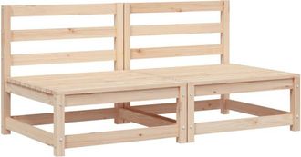 vidaXL Vidaxl - Sof&aacute;s de jard&iacute;n sin reposabrazos 2 uds madera pino 70x70x67 cm
