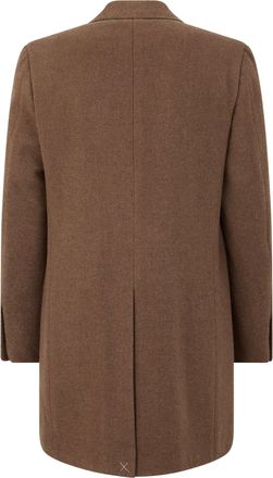 Canali Mens Long Wool Coat Brown
