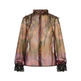 Etro Zijden Blouse - Dames - Blouses - Veelkleurig - XS - Overhemden