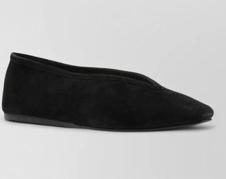 Maneb&igrave; suede ballet flats round toe design