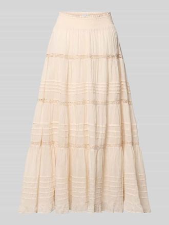 Neo Noir Neo Noir Maxirock mit elastischem Bund Modell Felicia in Beige, Gr&ouml;&szlig;e 34