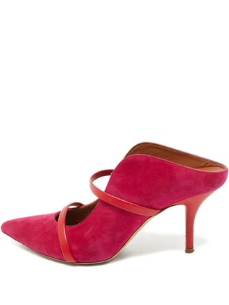 Malone Souliers Maureen suede mules - women - Calf Leather/Calf Leather/Calf Suede - 39 - Pink