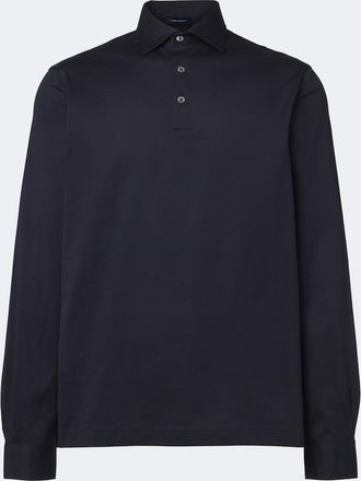 Thom Sweeney Cotton jersey polo shirt